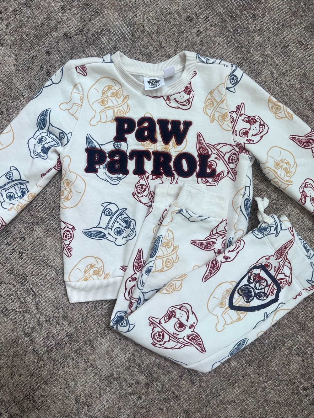 Paw Patrol Cream Sweatshirt & Joggers Set with Character Prints 4T